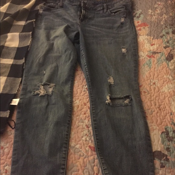 Gap jean leggings sz18 & plush scarf - Picture 1 of 2